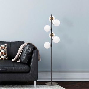 Lampadar, Fulgor, 942FLG1514, Metal, Negru imagine