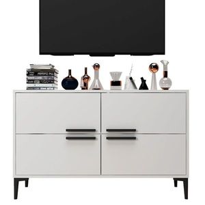 Comoda TV, Odessa, Ctn, 120x75x30 cm, PAL, Alb imagine