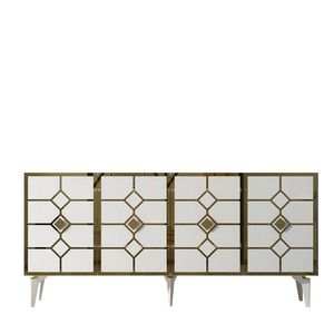 Consola, Olivia, Cagla, 150x40x79 cm, PAL , Alb/Auriu imagine