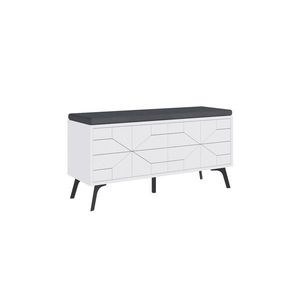 Pantofar, Decortie, Dune Bench, 107x55x35 cm, PAL, Alb imagine