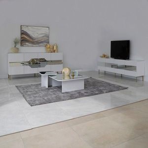Set masute de cafea, Neostill, Jazz, PAL, Alb imagine