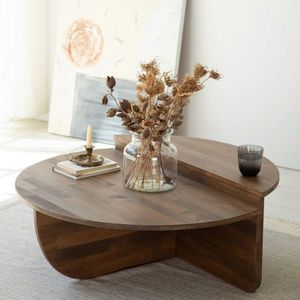 Set masute de cafea, Neostill, Podium Wood, Lemn masiv de pin, Maro imagine