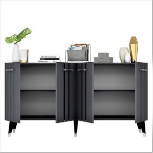 Consola, Olivia, Asel, 150x80x40 cm, PAL , Antracit / Argintiu imagine