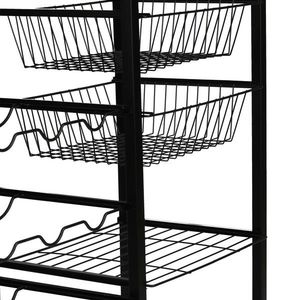 Masa de bar, Puqa Design, Laney, 32x90x86 cm, PAL, Pin Atlantic / Negru imagine