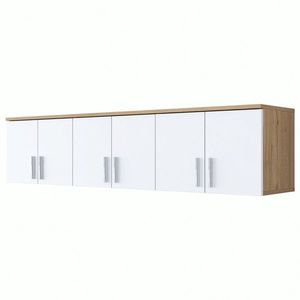 Raft de perete, Rani, EA114, 180x41 cm, PAL, Nuc/Alb imagine
