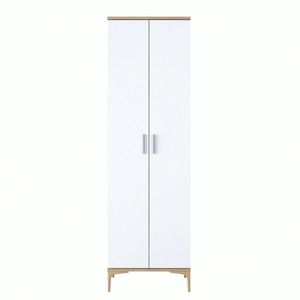 Cuier de perete, Rani, EA111, 60x198 cm, PAL, Nuc/Alb imagine