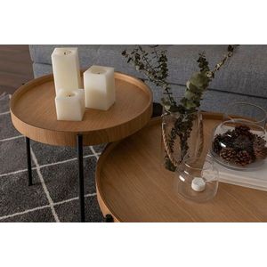 Set masute 2 piese, Howard, Ronda, MDF , Natural imagine