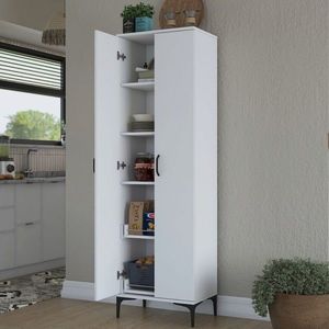 Dulap multifunctional, Rani, JE110, 60x198 cm, PAL, Alb imagine