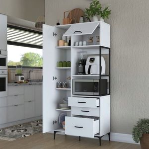 Dulap multifunctional, Rani, JE112, 90x198 cm, PAL, Alb imagine