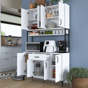 Dulap multifunctional, Rani, JE127 -2984, 120x198 cm, PAL, Alb imagine