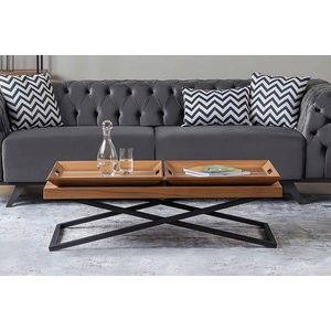 Masuta de cafea, Howard, Towly, 120x42x60 cm, MDF , Maro imagine