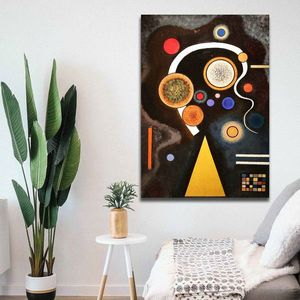Tablou decorativ, 70100KANDINSKY014, Canvas, Lemn, Multicolor imagine