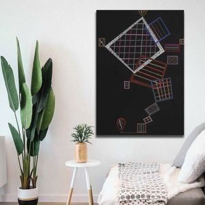 Tablou decorativ, 70100KANDINSKY020, Canvas, Lemn, Multicolor imagine