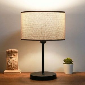 Lampa de masa, Insignio, 780SGN2572, Metal, Bej/Negru imagine