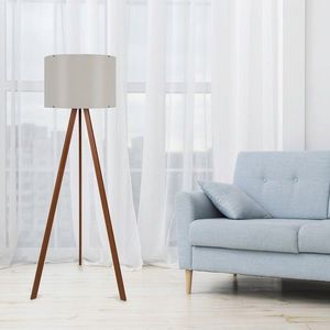 Lampadar, Insignio, 780SGN1406, 70% MDF/30% tesatura PVC, Bej/Maro imagine