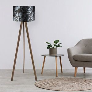 Lampadar, Insignio, 780SGN1412, 70% MDF/30% tesatura PVC, Negru / Maro / Gri imagine