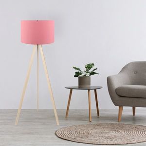 Lampadar, Insignio, 780SGN2420, 70% MDF/30% tesatura PVC, Roz / Stejar imagine