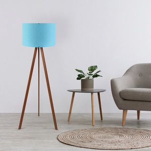 Lampadar, Insignio, 780SGN2453, 70% MDF/30% tesatura PVC, Albastru/Maro imagine