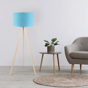 Lampadar, Insignio, 780SGN2454, 70% MDF/30% tesatura PVC, Albastru / Crem imagine