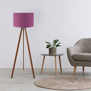 Lampadar, Insignio, 780SGN2455, 70% MDF/30% tesatura PVC, Liliac / Maro imagine
