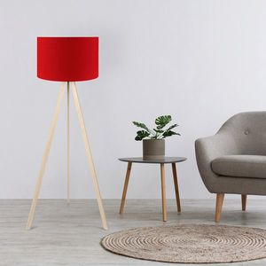 Lampadar, Insignio, 780SGN2463, 70% MDF/30% tesatura PVC, Roșu / Crem imagine