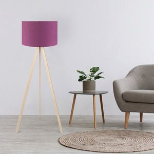 Lampadar, Insignio, 780SGN2466, 70% MDF/30% tesatura PVC, Liliac / Crem imagine