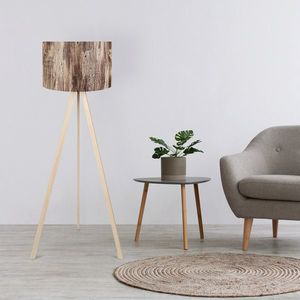 Lampadar, Insignio, 780SGN3433, 70% MDF/30% tesatura PVC, Bej/Maro imagine