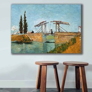 Tablou decorativ, 70100VANGOGH006, Canvas, Lemn, Multicolor imagine