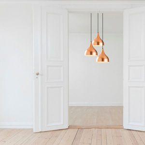 Lustra, Opviq, 892OPV1591, Metal, Cupru/Negru imagine