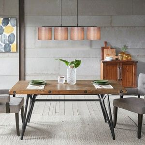 Lustra, Opviq, 892OPV1501, Metal, Negru/Maro imagine