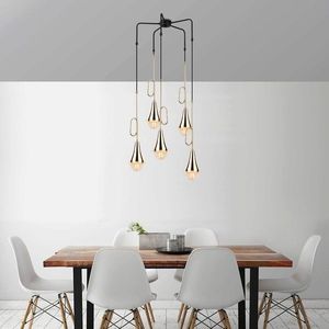 Lustra, Opviq, 892OPV1481, Metal, Negru imagine