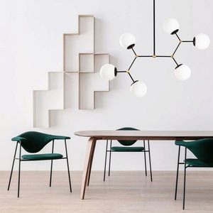 Lustra, Opviq, 892OPV1640, Metal, Alb/Negru imagine