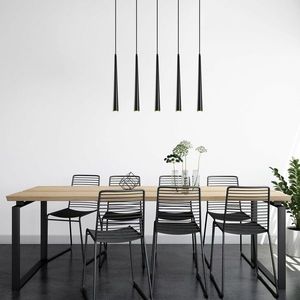 Lustra, Opviq, 892OPV1602, Metal, Negru imagine