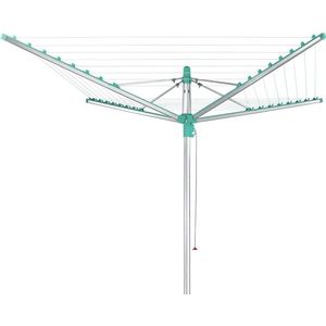 Uscator rotativ rufe, Leifheit, Linomatic 400 Easy, 40 m capacitate de uscare, aluminiu, turcoaz imagine