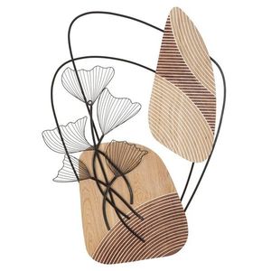 Decoratiune de perete Tali, Mauro Ferretti, 70x100 cm, fier/MDF, negru/maro imagine