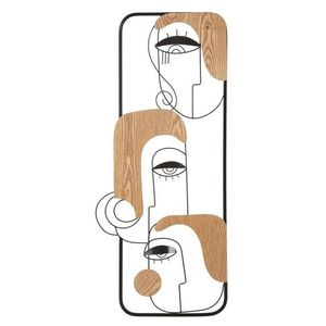 Decoratiune de perete Picassy, Mauro Ferretti, 38x89.5 cm, fier/MDF, negru/maro imagine