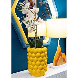 Suport ghiveci Lemons, Mauro Ferretti, 21x28 cm, polirasina, galben imagine