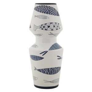 Vaza decorativa Fish Double, Mauro Ferretti, 14x34 cm, ceramica, multicolor imagine