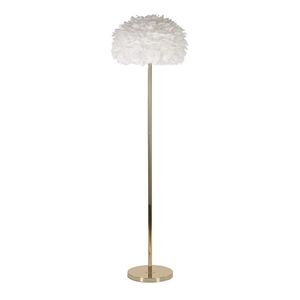 Lampadar Feathers Slim, Mauro Ferretti, 1 x E27, 40W, 43x170 cm, fier, alb/auriu imagine