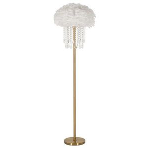 Lampadar Diamon, Mauro Ferretti, 1 x E27, 40W, 40x165 cm, fier, alb/auriu imagine