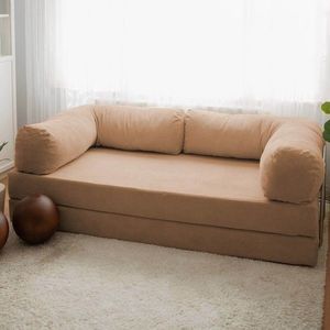 Canapea extensibila 3 locuri, Evalina, 383EVN1266, Poliester, Maro imagine