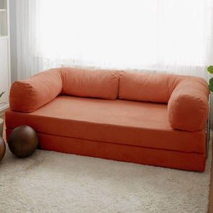 Canapea extensibila 3 locuri, Evalina, 383EVN1267, Poliester, Rosu vermilion imagine