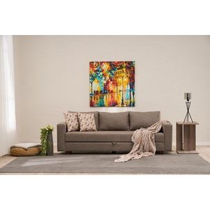 Canapea extensibila 3 locuri, Balcab Home, 825BLC5250, Lemn / MDF / PAL, Maro imagine