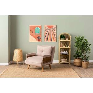 Fotoliu extensibil, Futon, 859FTN2341, Metal , Bej imagine