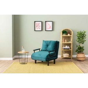 Fotoliu extensibil, Futon, 859FTN2344, Metal , Verde petrol imagine