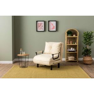 Fotoliu extensibil, Futon, 859FTN2345, Metal , Crem imagine