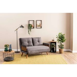 Canapea extensibila 2 locuri, Futon, 859FTN2718, Metal , Gri imagine