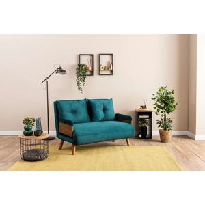Canapea extensibila 2 locuri, Futon, 859FTN2719, Metal , Verde petrol imagine