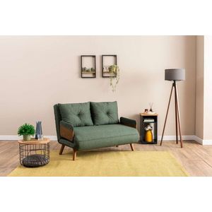 Canapea extensibila 2 locuri, Futon, 859FTN2725, Metal , Verde imagine
