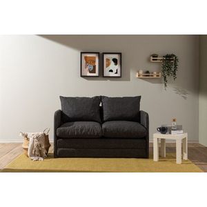Canapea extensibila 2 locuri, Futon, 859FTN2875, Metal , Gri inchis imagine